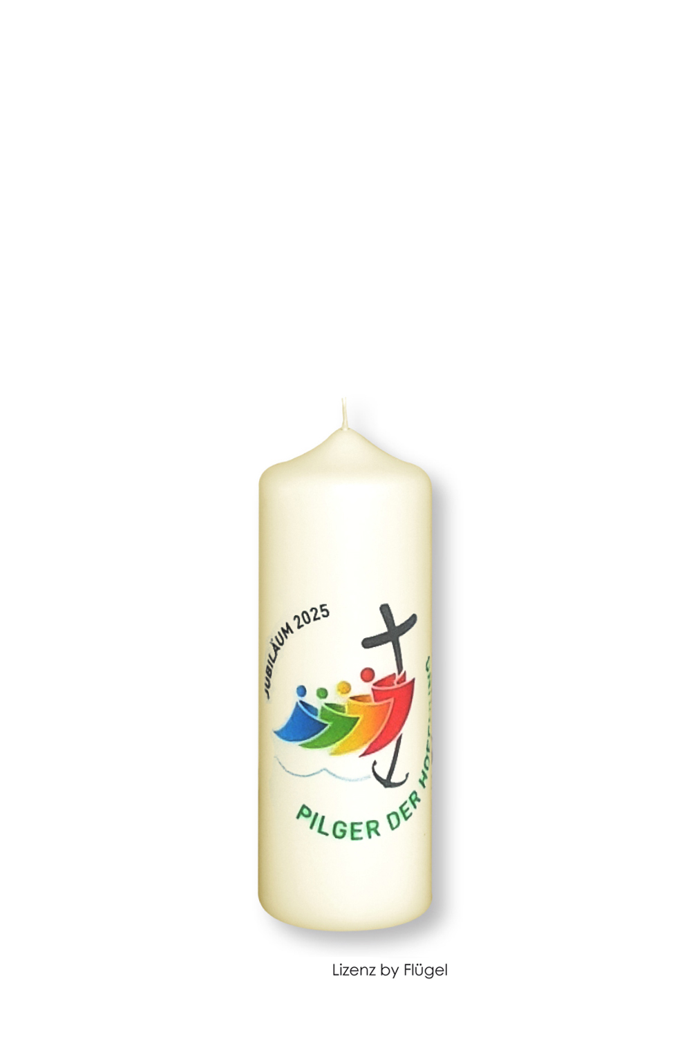 Kerze 140 x 50 mm mit Transferdruck Motiv "Heiliges Jahr"