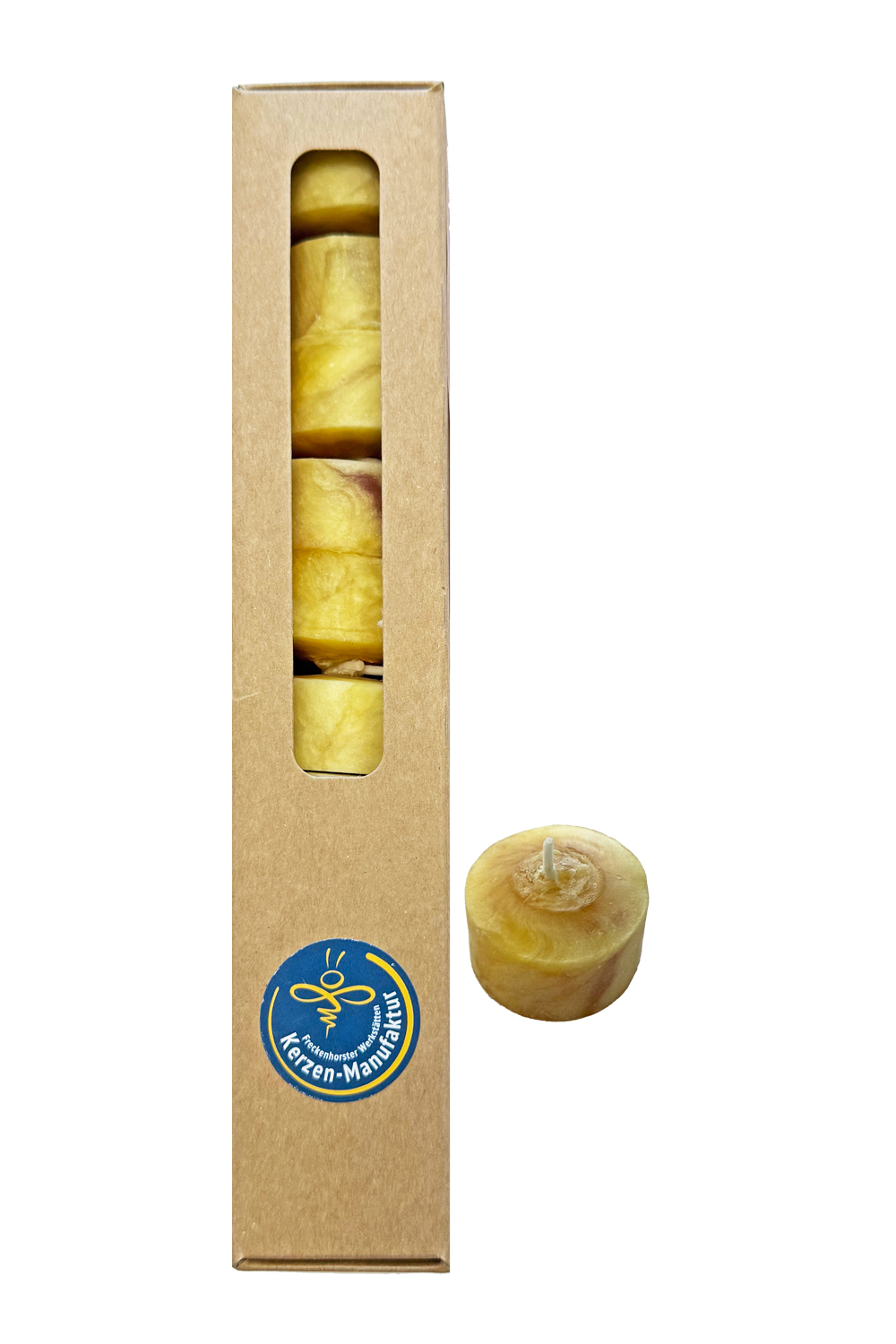 Teelichte aus 100 % Bienenwachs, 10er Pack ohne Glas